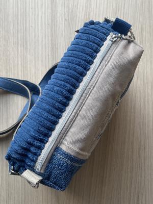"Flickenwerk III/6" (beige-jeans) - DACKELMOTIV